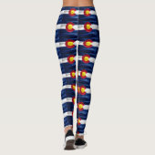 Leggings Drapeau en bois rustique Colorado Drapeau motif le (Dos)