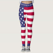 Leggings Drapeau épangé étoile USA (Devant)