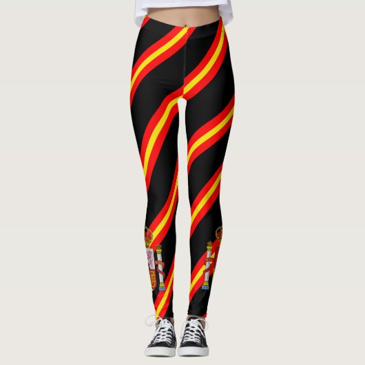 Leggings Drapeau espagnol de rayures (Devant)