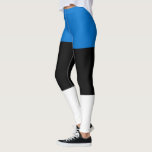 Leggings Drapeau estonien<br><div class="desc">Ce dessin présente le drapeau national de l'Estonie (officiellement la République d'Estonie), qui est un pays sur la côte orientale de la mer Baltique en Europe du Nord. Elle est bordée au nord par le golfe de Finlande en face de la Finlande, à l'ouest par la mer Baltique en face...</div>