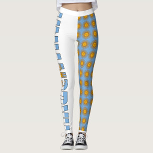 Leggings Drapeau et soleil somptueux de l'Argentine