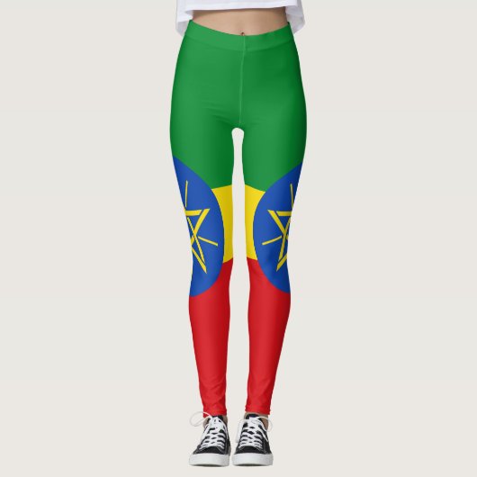 Leggings Drapeau éthiopien (Devant)