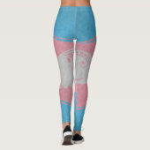 Leggings Drapeau fantaisiste et tordu de la Fierté transgen (Dos)