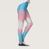 Leggings Drapeau fantaisiste et tordu de la Fierté transgen (Droite)