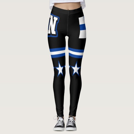 Leggings Drapeau Finlande (Devant)