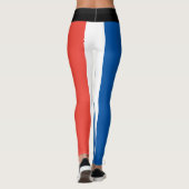Leggings Drapeau français Rouge Blanc Bleu Patriotique (Dos)