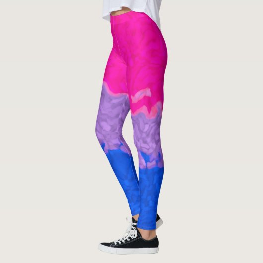 Leggings Drapeau funky Bi Pride (Gauche)