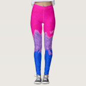 Leggings Drapeau funky Bi Pride (Devant)