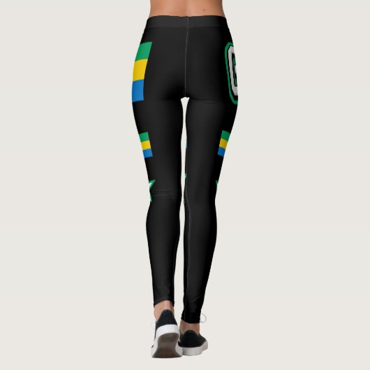Leggings Drapeau Gabon (Dos)