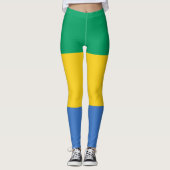 Leggings Drapeau gabonais (Gabon) (Devant)