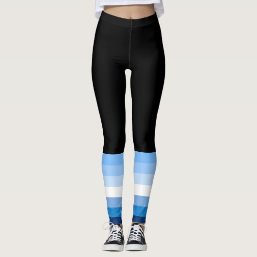 Leggings Drapeau Gay Male Pride (bleu) (Devant)