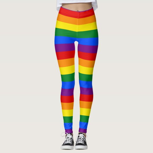 Leggings Drapeau Gay pride arc-en-ciel LGBT (Devant)