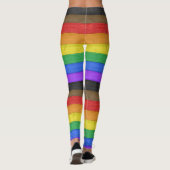 Leggings Drapeau gay pride inclusif SlipperyJoe ru texturé (Dos)