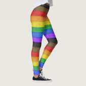 Leggings Drapeau gay pride inclusif SlipperyJoe ru texturé (Droite)
