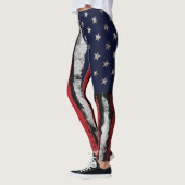 Leggings Drapeau Grunge U.S.A (Gauche)