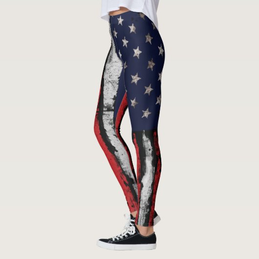 Leggings Drapeau Grunge U.S.A (Gauche)