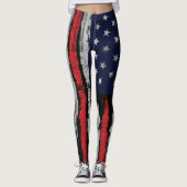 Leggings Drapeau Grunge U.S.A (Devant)