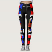 LEGGINGS DRAPEAU HAÏTIEN LEGINES NOIRES ACD HAVIC (Devant)