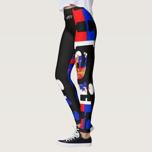 LEGGINGS DRAPEAU HAÏTIEN LEGINES NOIRES ACD HAVIC (Gauche)