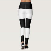 Leggings Drapeau Hétérosexuel noir blanc rayé LGBT (Dos)