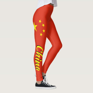 Leggings Drapeau impressionnant de Chinois de la Chine