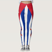 Leggings Drapeau impressionnant de Cubain du Cuba (Devant)
