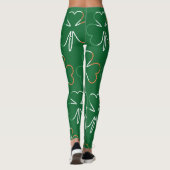 Leggings Drapeau irlandais Couleurs Shamrocks Clovers St Pa (Dos)