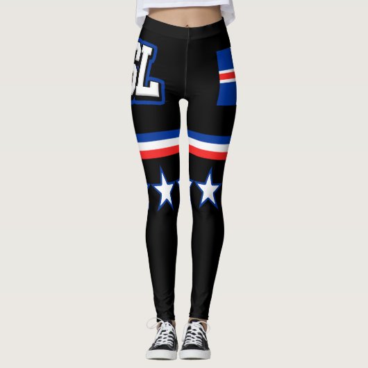 Leggings Drapeau Islande (Devant)