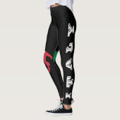 Leggings Drapeau Italie - Vert Blanc Rouge Femmes (Gauche)