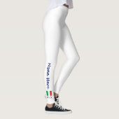 Leggings Drapeau italien avec votre nom (Droite)