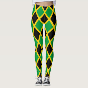 Leggings Drapeau jamaïcain carrelé