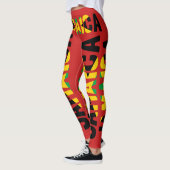 Leggings Drapeau jamaïcain Jambes rouges (Gauche)