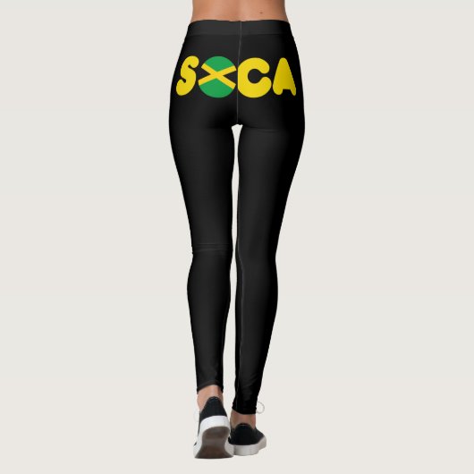 Leggings Drapeau jamaïcain Soca (Dos)