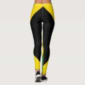 Leggings Drapeau jamaïcain sur toute sa conception (Dos)