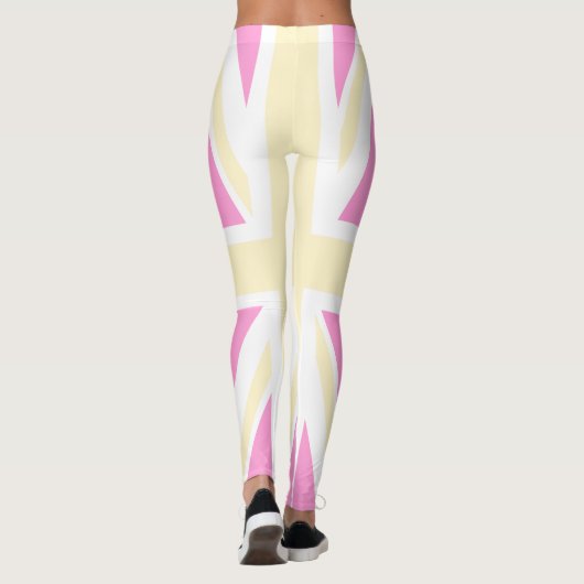 Leggings Drapeau jaune et rose du Royaume-Uni/Union Jack (Dos)