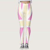 Leggings Drapeau jaune et rose du Royaume-Uni/Union Jack (Devant)