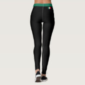 Leggings Drapeau mexicain noir (Dos)