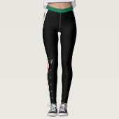 Leggings Drapeau mexicain noir (Devant)