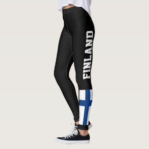 Leggings Drapeau national de la Finlande Personnaliser