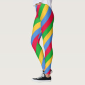 Leggings Drapeau national de l'Érythrée Couleurs diagonales (Gauche)