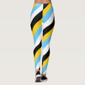 Leggings Drapeau national de Sainte-Lucie Couleurs diagonal (Dos)