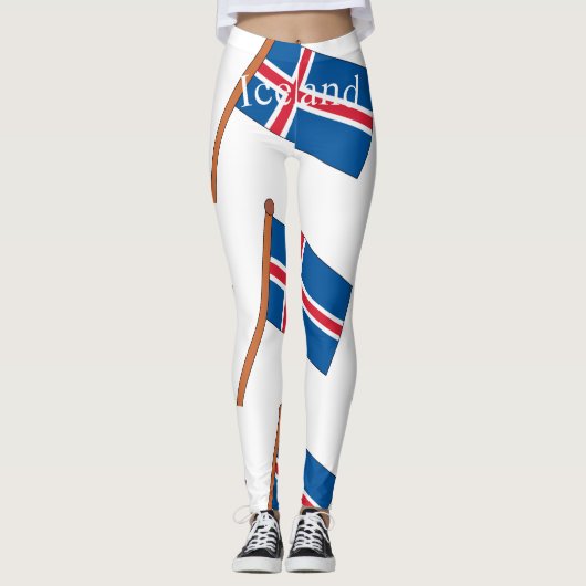 Leggings Drapeau national d'Islande Thunder_Cove (Devant)