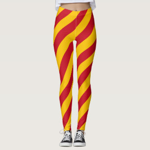 Leggings Drapeau national espagnol avec bandes diagonales d