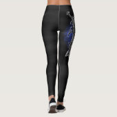 Leggings Drapeau Odin ravens épées Viking Mythologie (Dos)