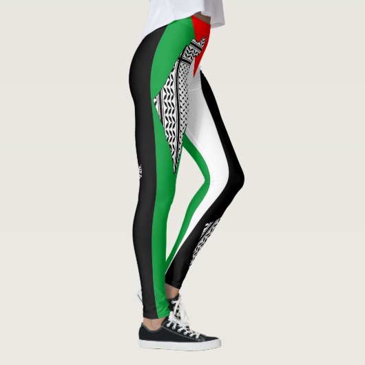 Leggings Drapeau palestinien et carte avec Motif Keffiyeg (Droite)