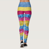Leggings Drapeau Pansexuel Dragon Damask Parties scintillan (Dos)