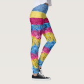 Leggings Drapeau Pansexuel Dragon Damask Parties scintillan (Droite)