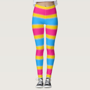 Leggings Drapeau Pansexuel Légendes à bande étroite