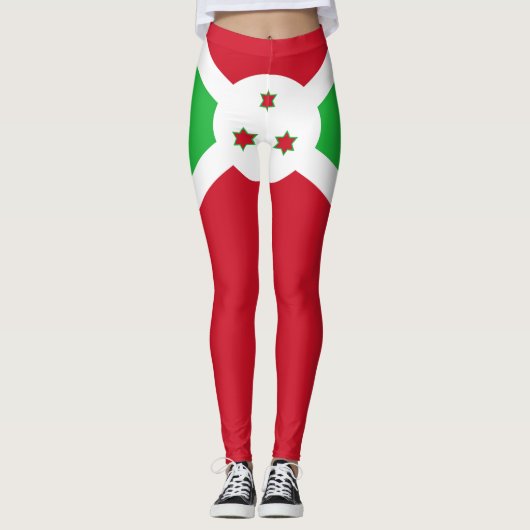 Leggings Drapeau patriotique du Burundi (Devant)