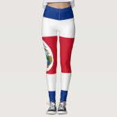 Leggings Drapeau patriotique du Costa Rica (Devant)